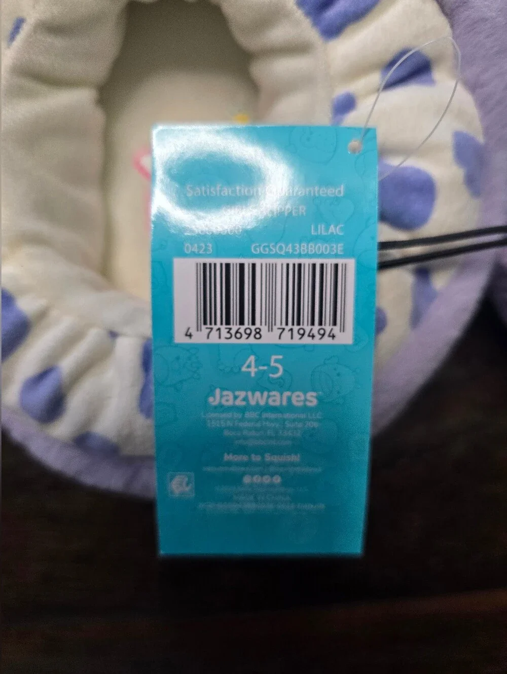 NWT Squishmallow Girls Fuzz A Mallow Size 4-5 Slipper Shoe